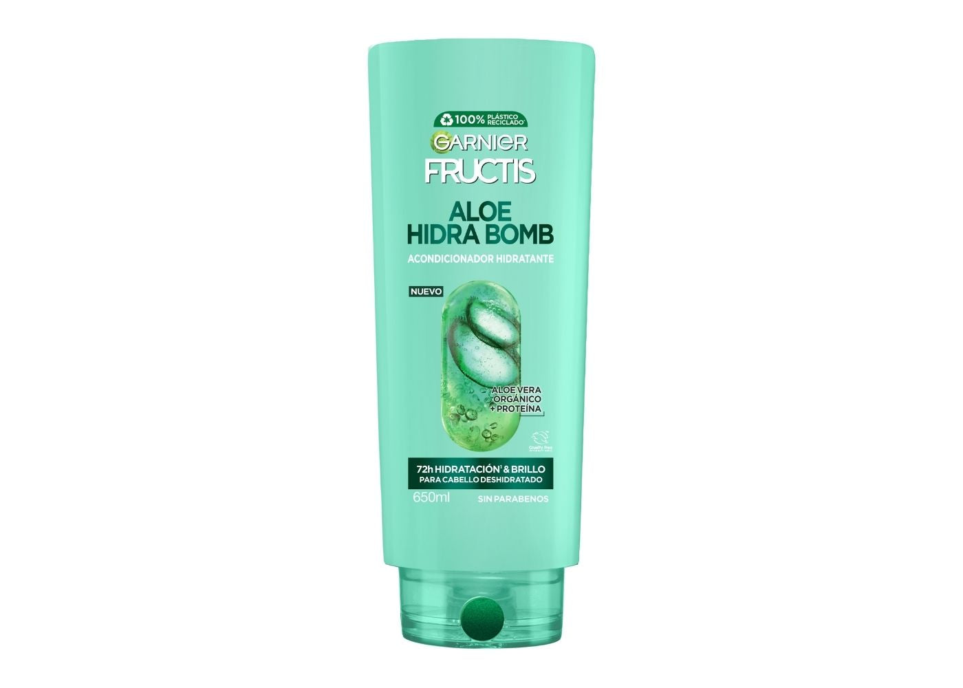 Garnier Fructis Shampoo 2 en 1, Aloe Hidra Bomb, 650 ml
